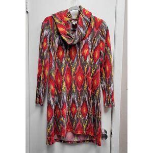 Ivy Jane Aztec Print Cowl Neck‎ Dress Size XS